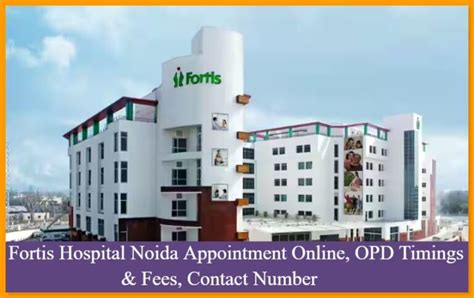 Fortis Hospital Noida Appointment Online, OPD